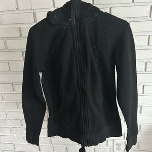 Lululemon full-zip scuba hoodie. Size 8. Black.